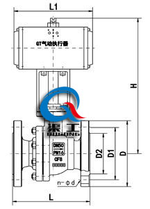 气动高温球阀 (浮动式阀体)