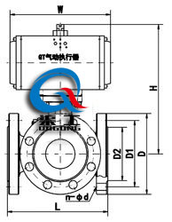 气动三通球阀 (配GT执行器)