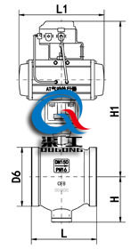 PQ677气动偏心调节阀 (对夹式)