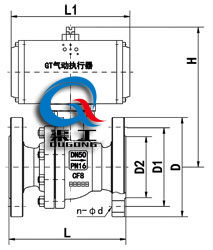 气动衬氟球阀 配GT执行器