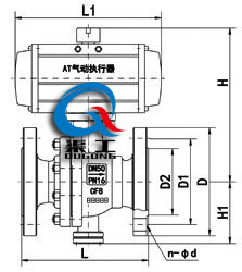 气动衬氟球阀 配AT执行器