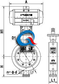 D673H/F气动硬密封对夹蝶阀