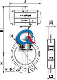 D671F/X气动对夹软密封蝶阀