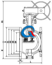 PQ340F/H手动偏心半球阀 (大口径)