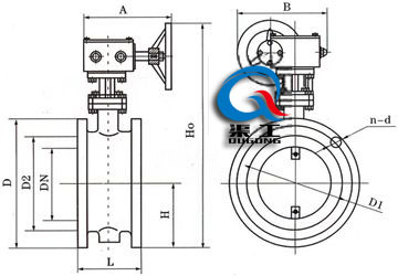 D341W手动通风蝶阀 (蜗轮传动)
