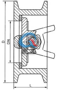 对夹双瓣止回阀 (结构图)