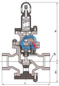 Y13H内螺纹蒸汽减压阀 (结构尺寸图)