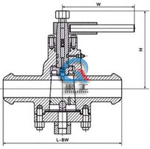 X47W/F美标倒装油封旋塞阀 (焊接式尺寸图)
