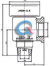 JA22H静重式安全阀 (主要连接尺寸)