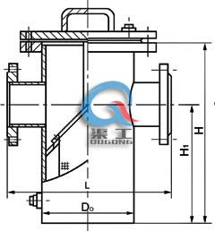 直通篮式过滤器 (结构图)
