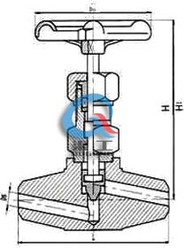 J61Y高压焊接针型阀 (结构图)